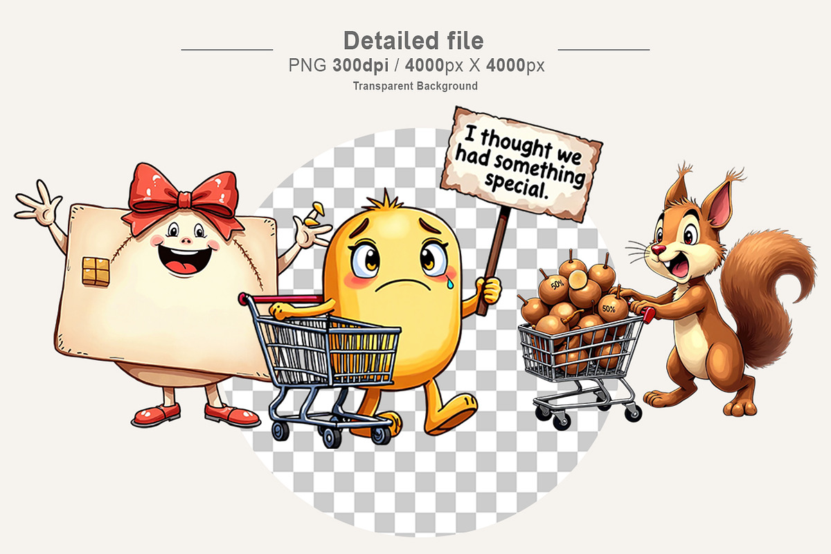 Sarcastic Cyber Monday Clipart 2, an Illustration by Artnoy (Photo 3 of 8)