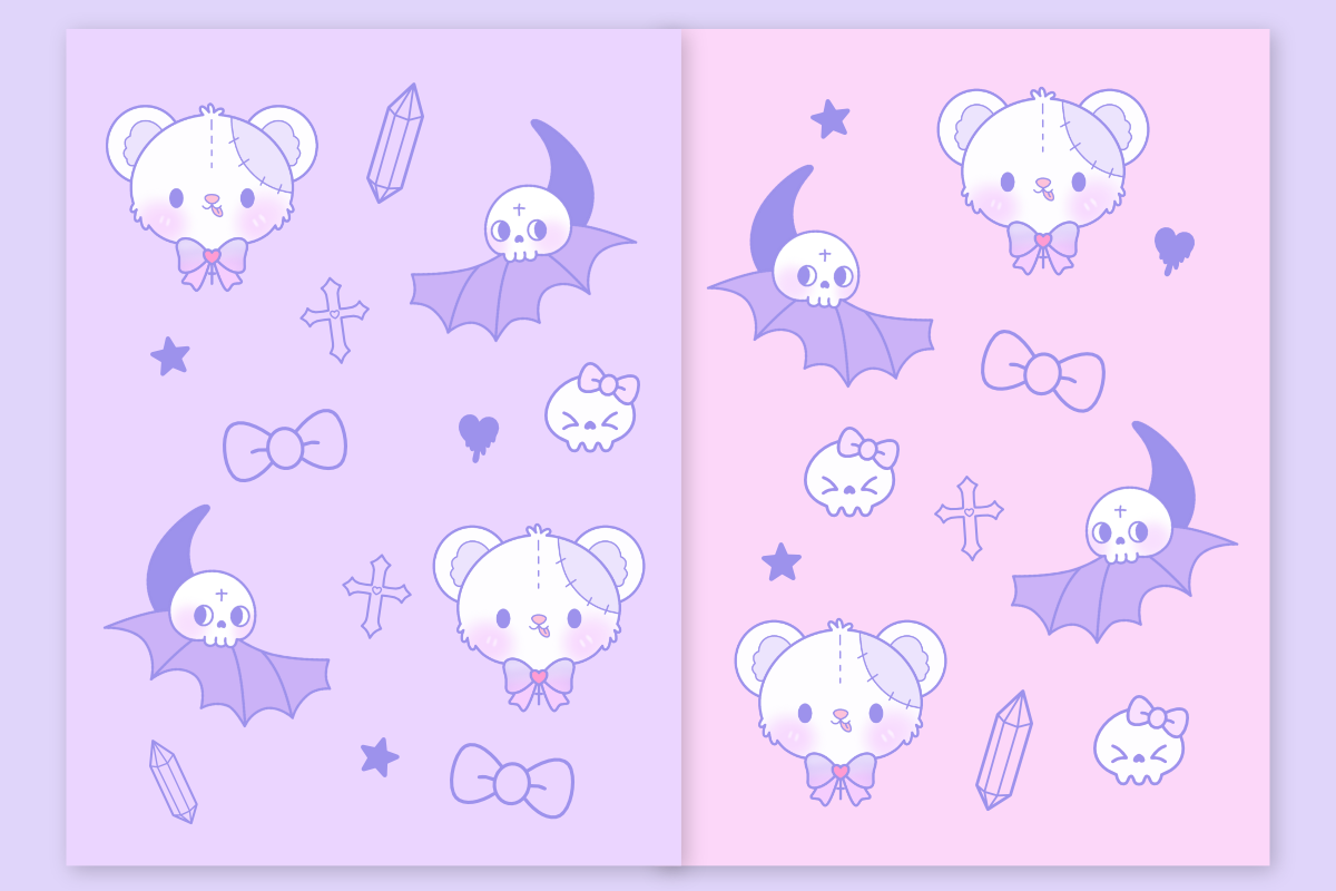 Creepy Kawaii Font, a Handwritten Font by Babymimiart (Photo 5 of 9)