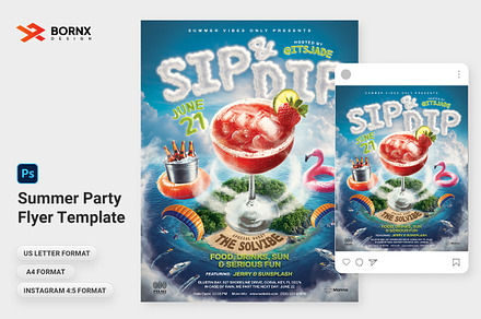 Summer Party Flyer Template