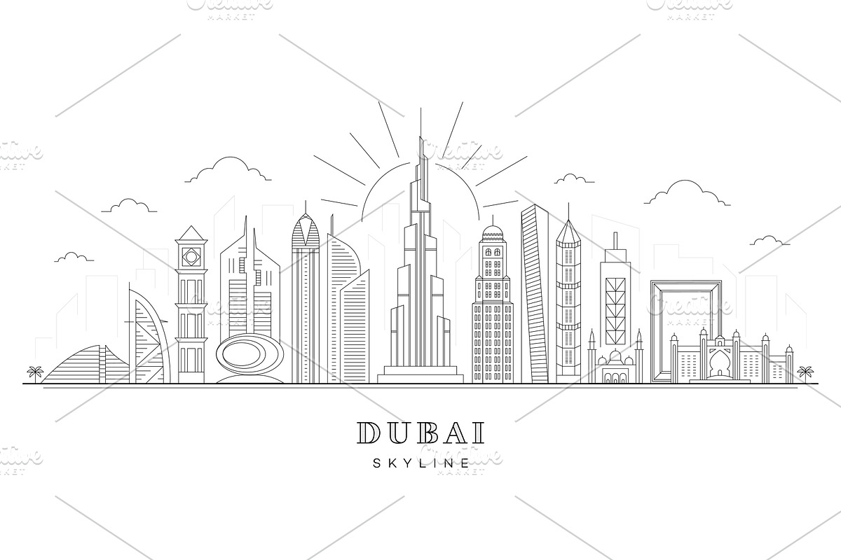 Dubai - Skyline, an Outline Icon by Uniko Studio (Photo 2 of 6)