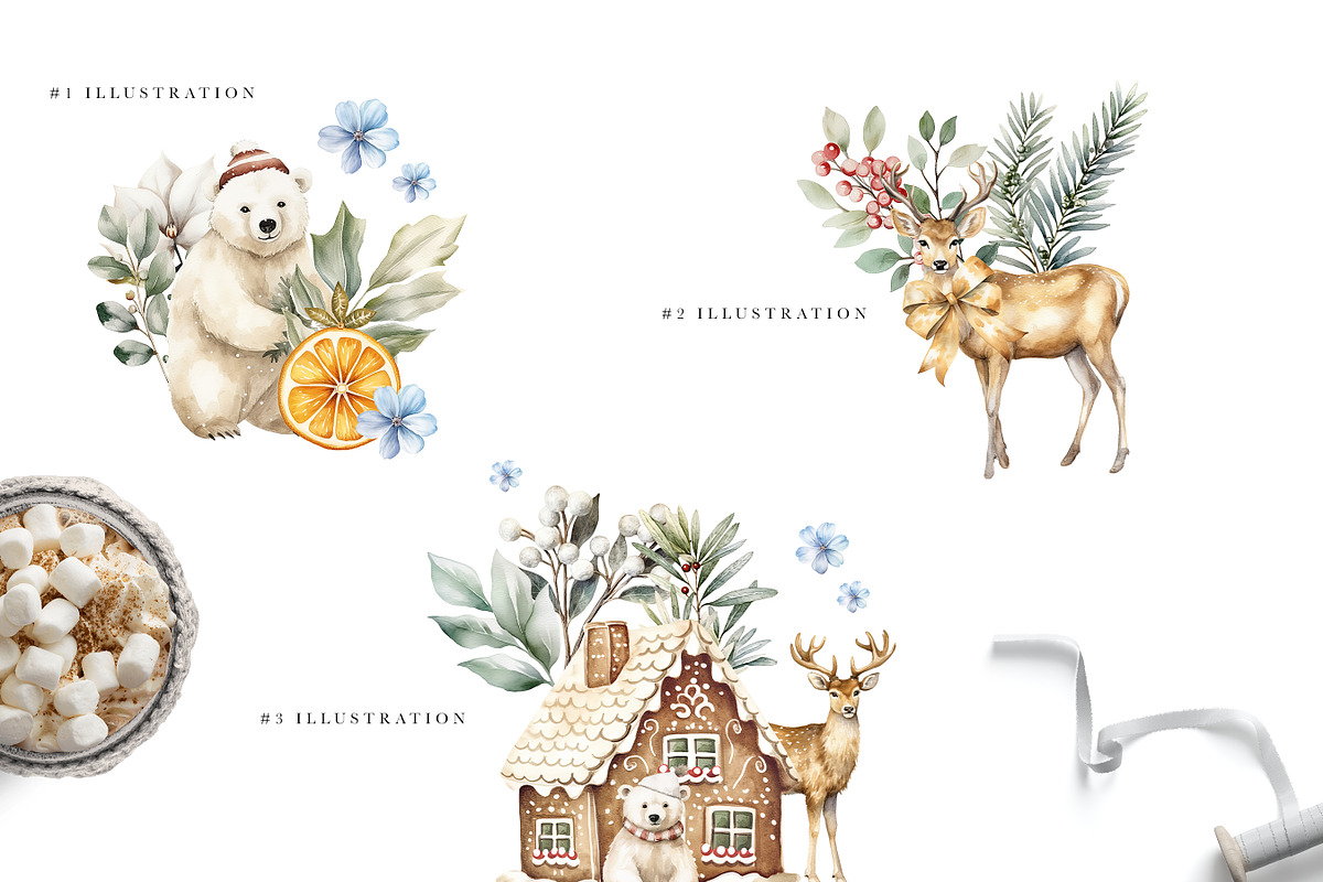 Christmas Magic Watercolor Clipart, an Object Illustration by Pati Paints (Photo 4 of 9)