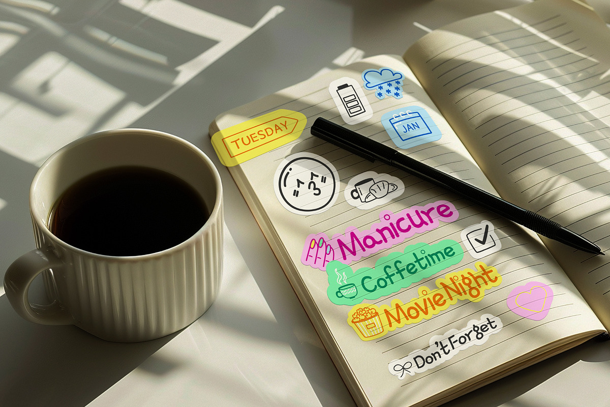Daily Planner Stickers Pack, a Decorative Illustration by IMG Visuals (Photo 6 of 8)