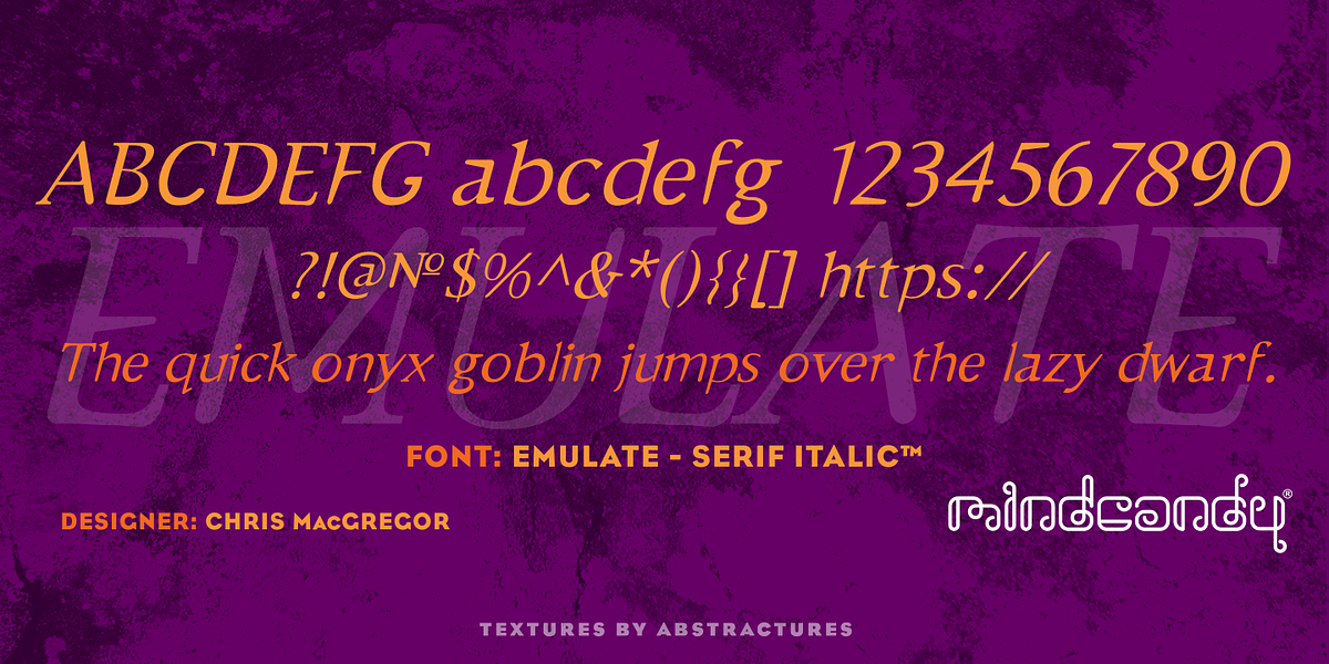Emulate Serif™, a Serif Font by MINDCANDY (Photo 2 of 4)