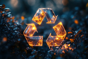 Ecology recycle icon symbol, a Nature Photo by AlyaAnd