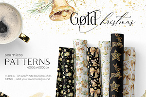 Gold Christmas Watercolor Trend