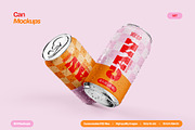 Beverage Can Mockup Set, a Packaging Mockup by Mego-studio (Thumbnail 1 of 7)