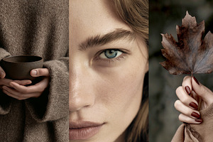 Autumn aesthetic lifestyle collage, a Beauty & Fashion Photo by LiliGraphie