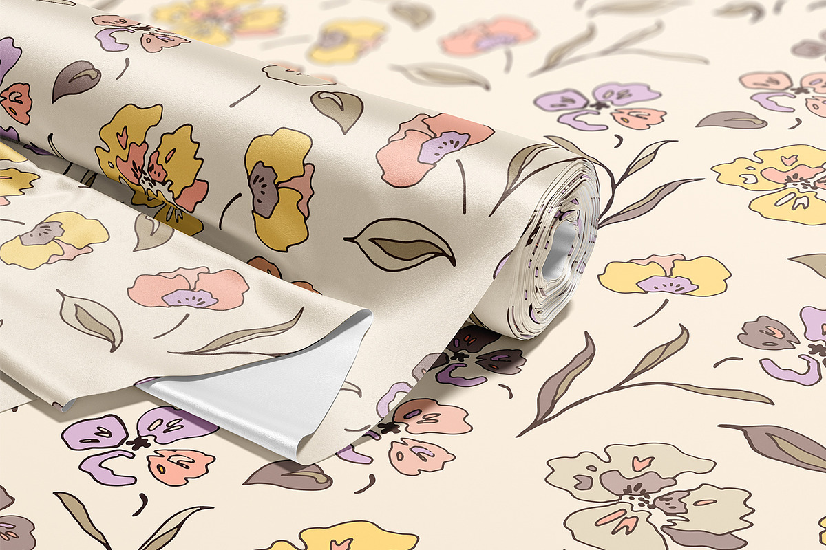Garden Violets, a Pattern Graphic by MalyskaStudio (Photo 4 of 13)