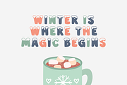 Snowbelly – Cute Winter Display Font, a Sans Serif Font by Cosy Fox (Thumbnail 4 of 6)