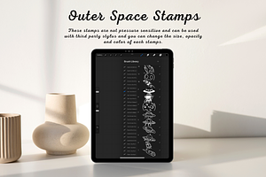 100 Outer Space Procreate Stamps