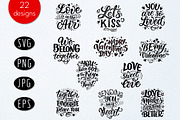 Love SVG Bundle. Valentine’s Day SVG, an Object Graphic by rinaletters (Thumbnail 3 of 8)