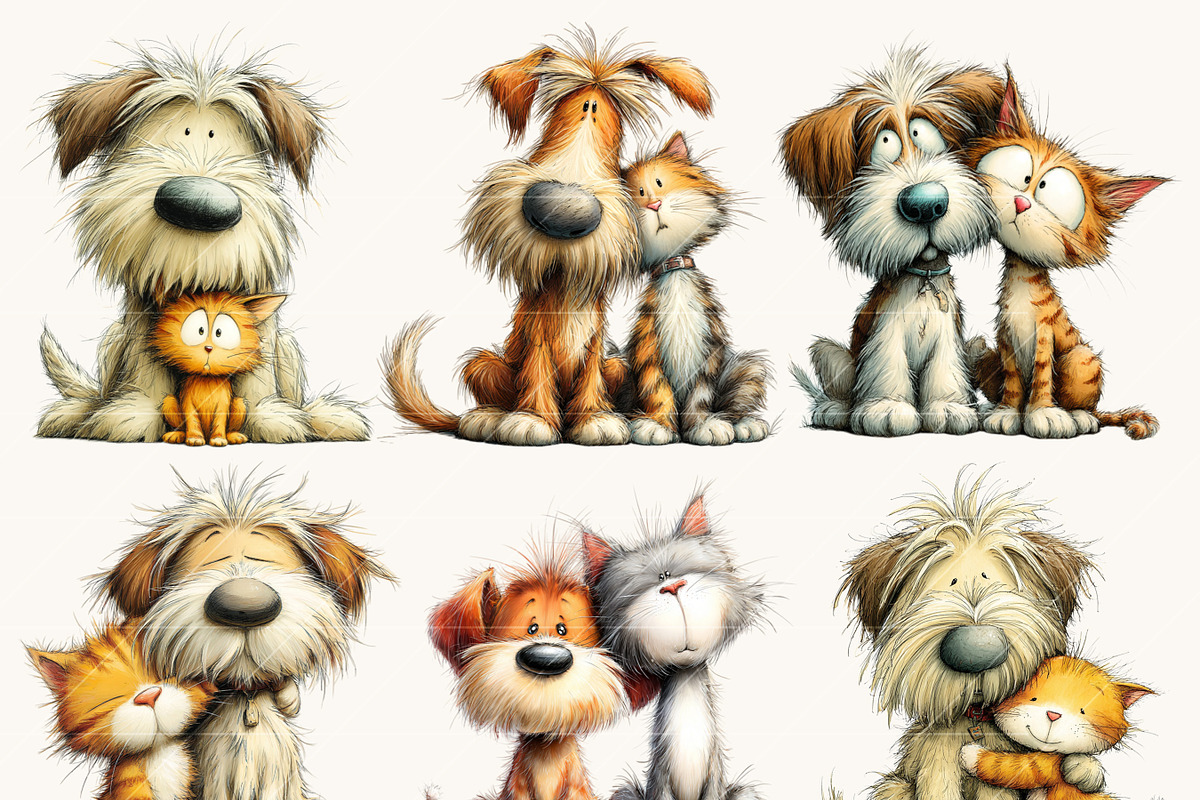 Quirky Dog and Cat Friendship, an Animal Illustration by Design Scotch (Photo 7 of 9)