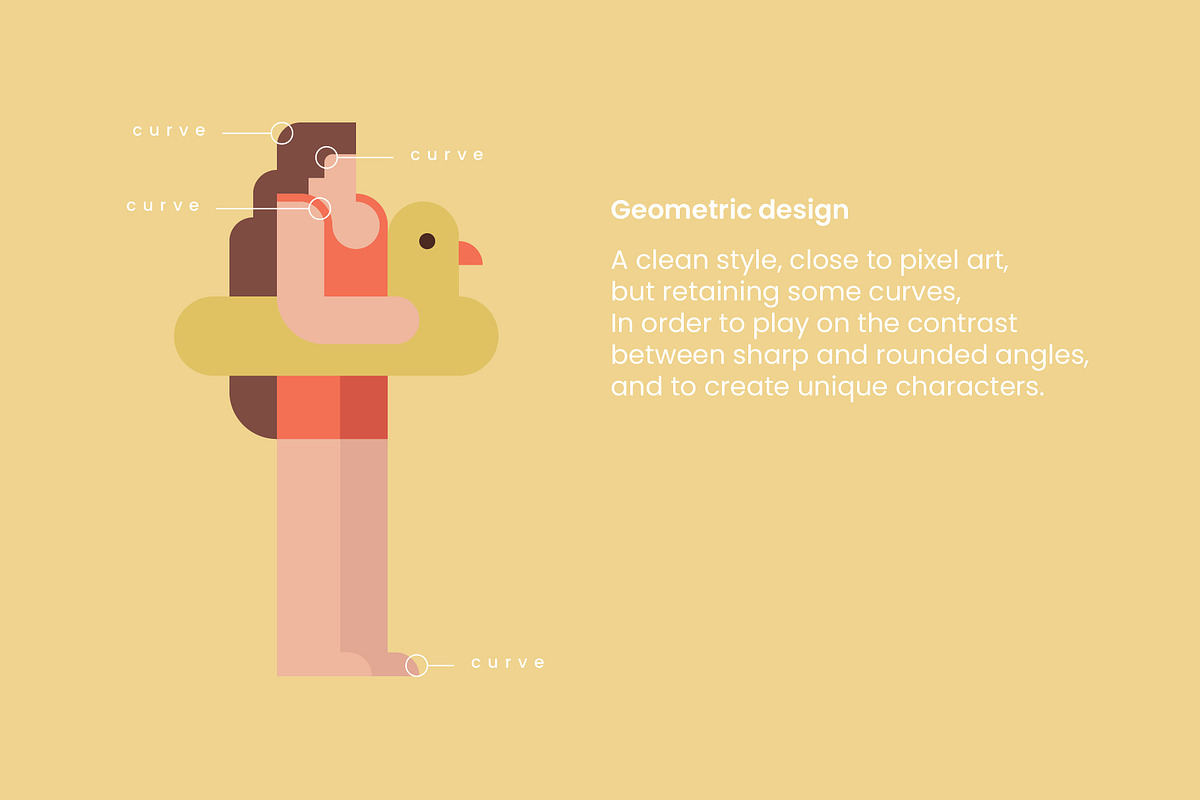 Geometric Life - Beach Activities, a Person Illustration by Léo Alexandre (Photo 3 of 16)
