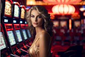 Woman Casino Vegas. Generate Ai