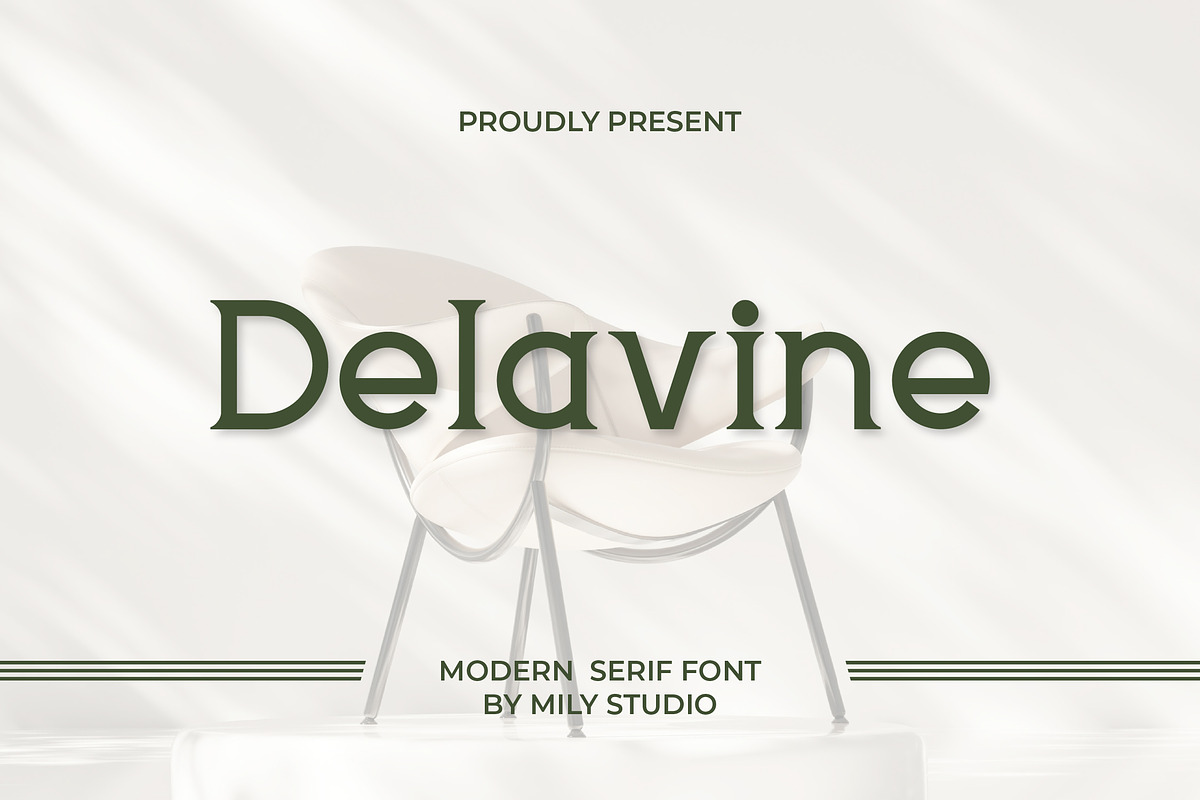 Delavine - Modern Serif Font, a Serif Font by Mily Studio (Photo 1 of 15)