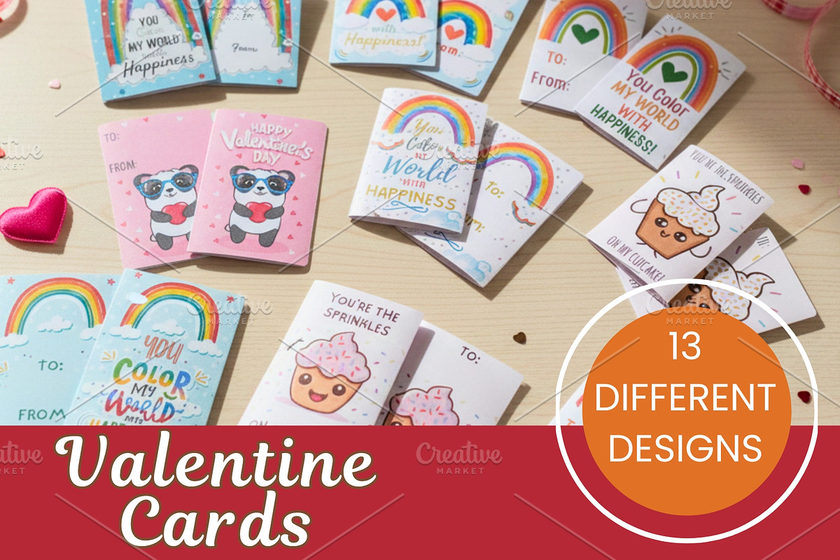 Valentine’s Cards Templates, a Print Template by Sunny Jar Designs (Photo 2 of 6)