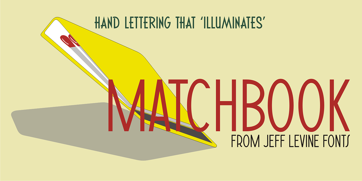 Matchbook JNL, a Handwritten Font by Jeff Levine Fonts