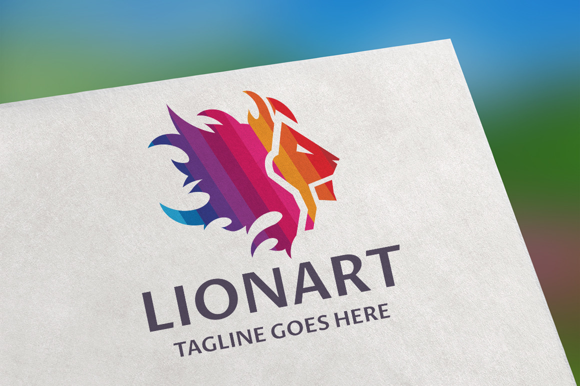 Lion Art Logo, a Branding & Logo Template by Design_Planet