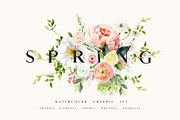 SPRING collection - watercolor set, a Decorative Illustration by Youksy (Thumbnail 1 of 9)