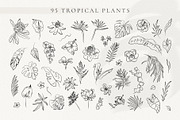 Line Art Tropical Flowers & Leaves, a Decorative Illustration by La Petite Line Art (Thumbnail 3 of 12)