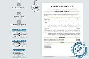 ATS-Friendly Resume Template, word