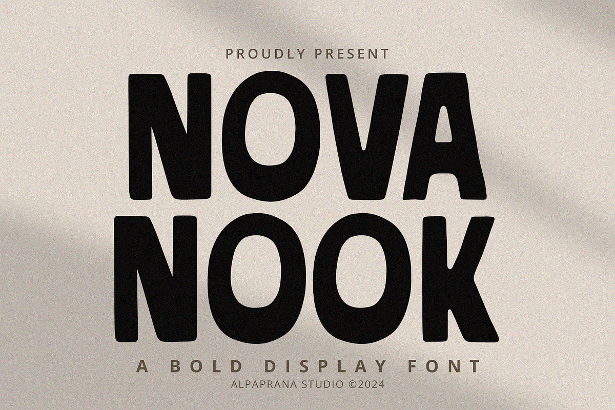 Nova Nook - Bold Display, a Script Font by Alpaprana (Photo 1 of 10)