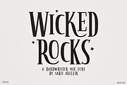 Wicked Rocks - Handwritten Font, a Handwritten Font by SaktiAvellin (Thumbnail 1 of 8)