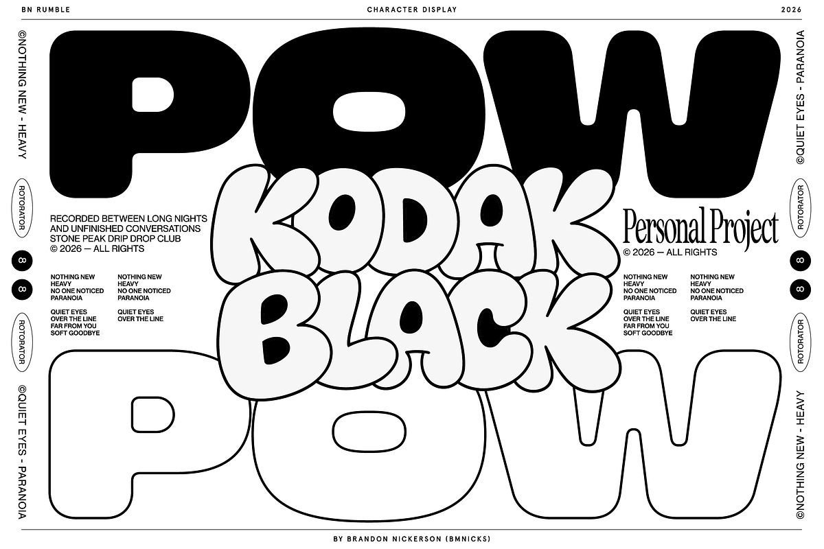 BN Rumble, a Sans Serif Font by Bnick (Photo 2 of 16)
