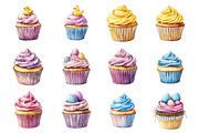 Easter Cupcake Clipart, an Illustration by Design Market (Thumbnail 2 of 3)