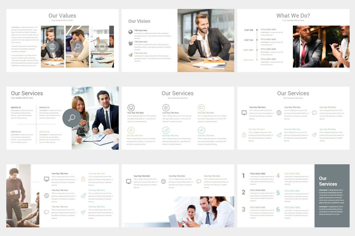 Modern Minimal PowerPoint Template, a Presentation Template by SlideArt