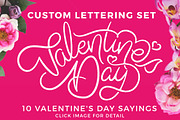 Valentine's Day Custom Lettering Set, a Decorative Illustration by Studio 1816 Designs (Thumbnail 1 of 7)
