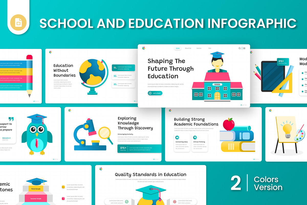 School and Education Infographic GSL, a Presentation Template by Antstheme (Photo 1 of 4)