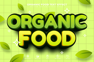 Organic Food Vector Text Effect