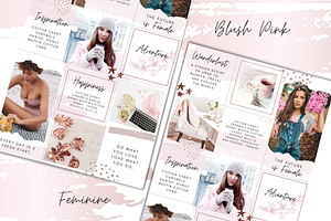 Instagram Puzzle Feed Template Blush