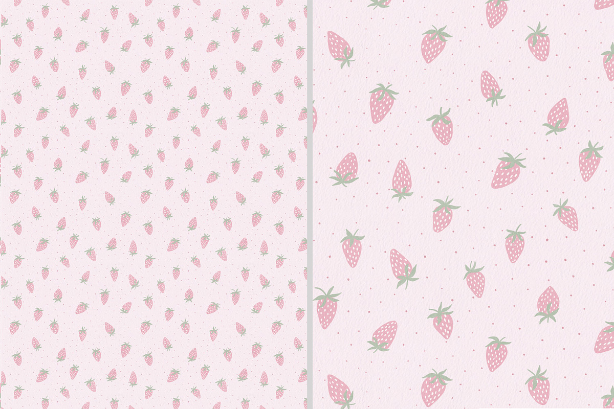 Pink strawberry pattern baby girl, an Object Illustration by DigitalArsiart (Photo 2 of 4)