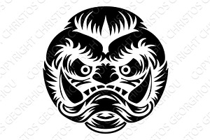 Goblin Demon or Orc Mask, an Illustration by Christos Georghiou
