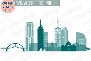 Melbourne Vector Australian Skyline