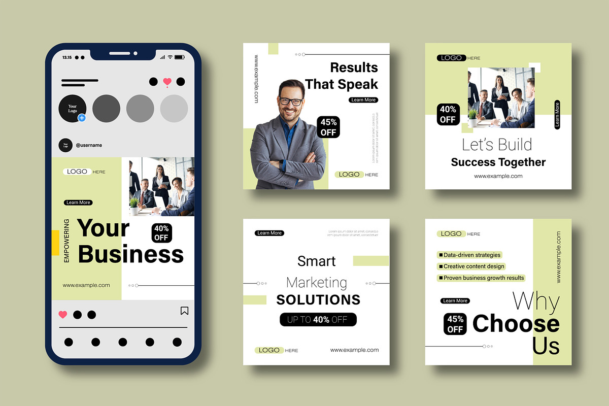 Modern Business Social Media Post, a Social Media Template by MightyDesign (Photo 2 of 8)