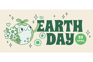 Save planet mascot poster. Earth day, an Object Illustration by YummyBuum