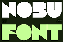 Nobu - Bold Block Display Logo Font