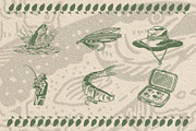 Vintage Fishing Illustration Bundle, a Sport Illustration by Southerntown (Thumbnail 5 of 13)