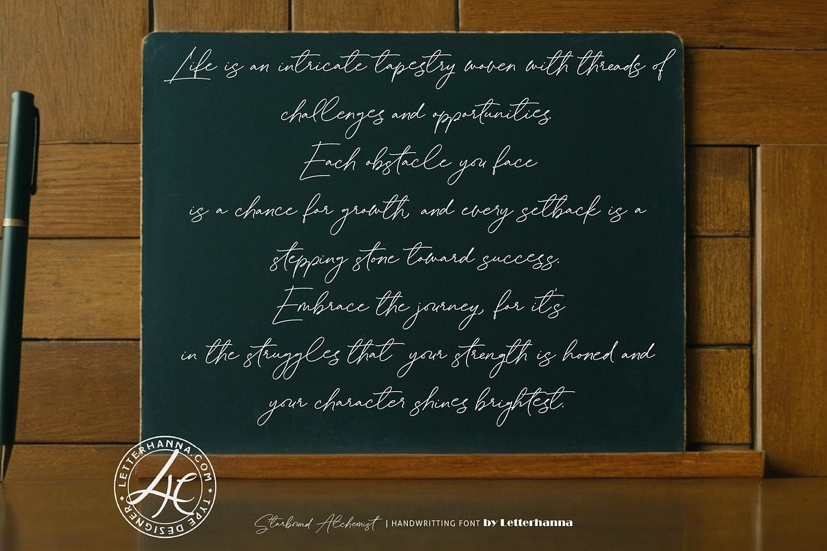 Starbound Alchemist, a Handwritten Font by Letterhanna Studio (Photo 12 of 20)