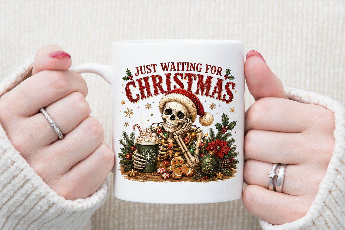 Funny Skeleton Christmas Png, a Seasonal Illustration by Sublimation Artist (Photo 7 of 9)