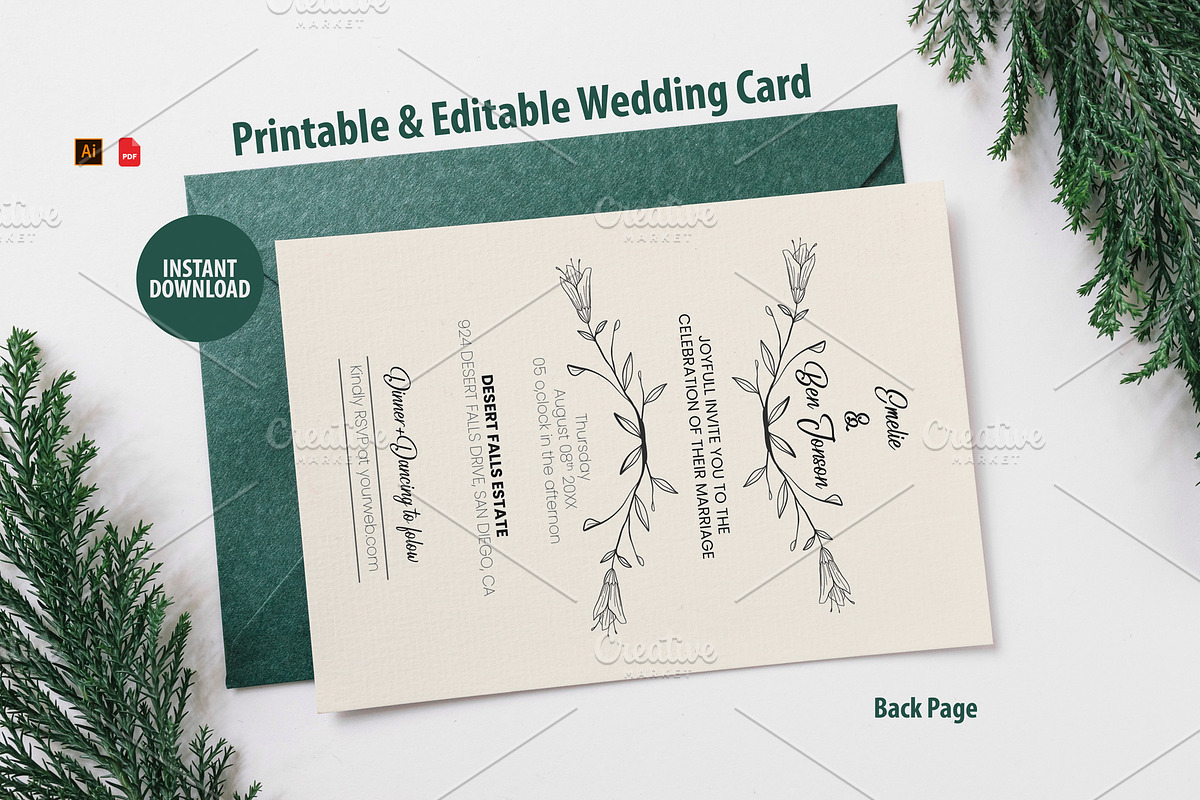 Modern Wedding Invitation Card, an Invitation Template by RolexStudio (Photo 4 of 4)
