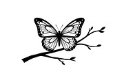 Butterfly Branch SVG Bundle, an Illustration by Creativeshirt (Thumbnail 24 of 31)
