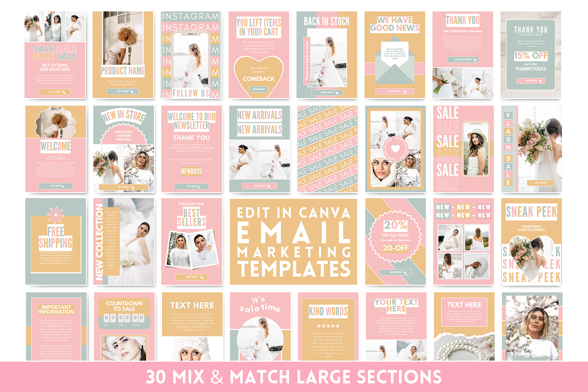 Pastel Email Templates, an Email Template by SunshineStudioBoutique (Photo 5 of 9)