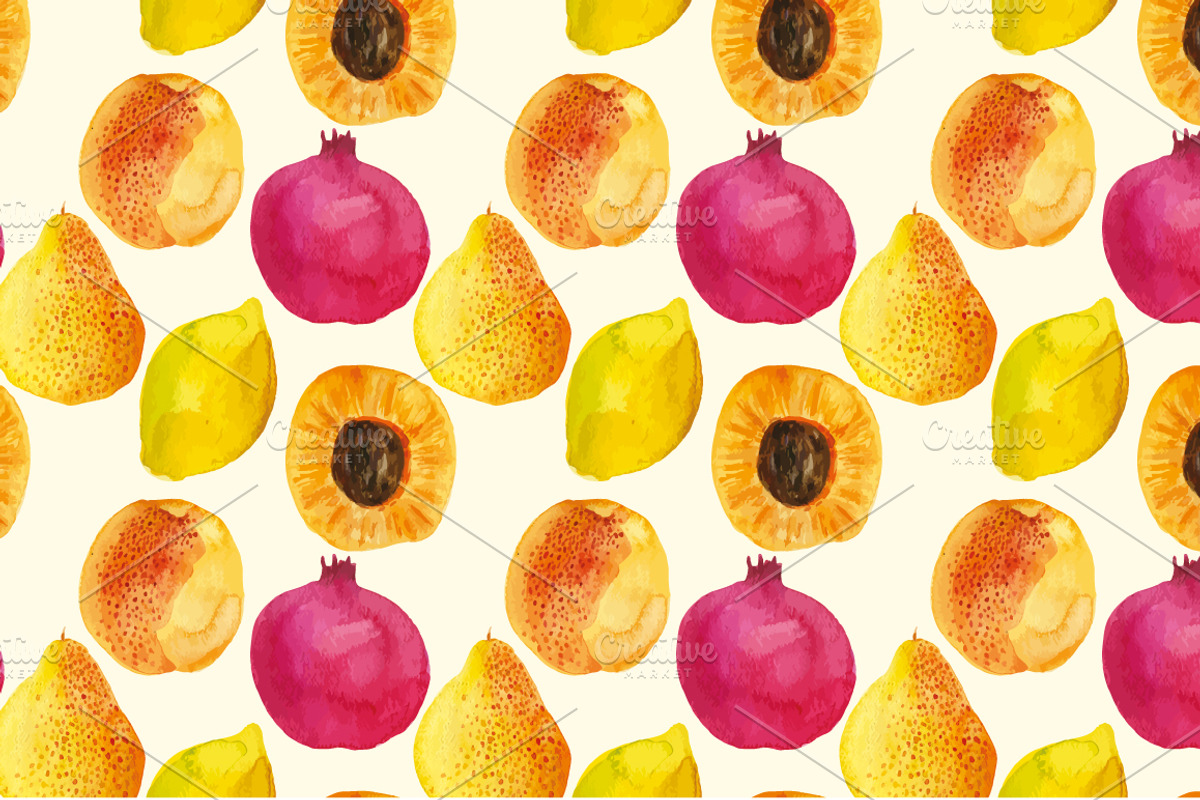 Watercolor patterns set preview 4