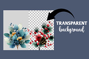 Christmas Bouquets Clipart, an Illustration by Designworld (Thumbnail 2 of 6)