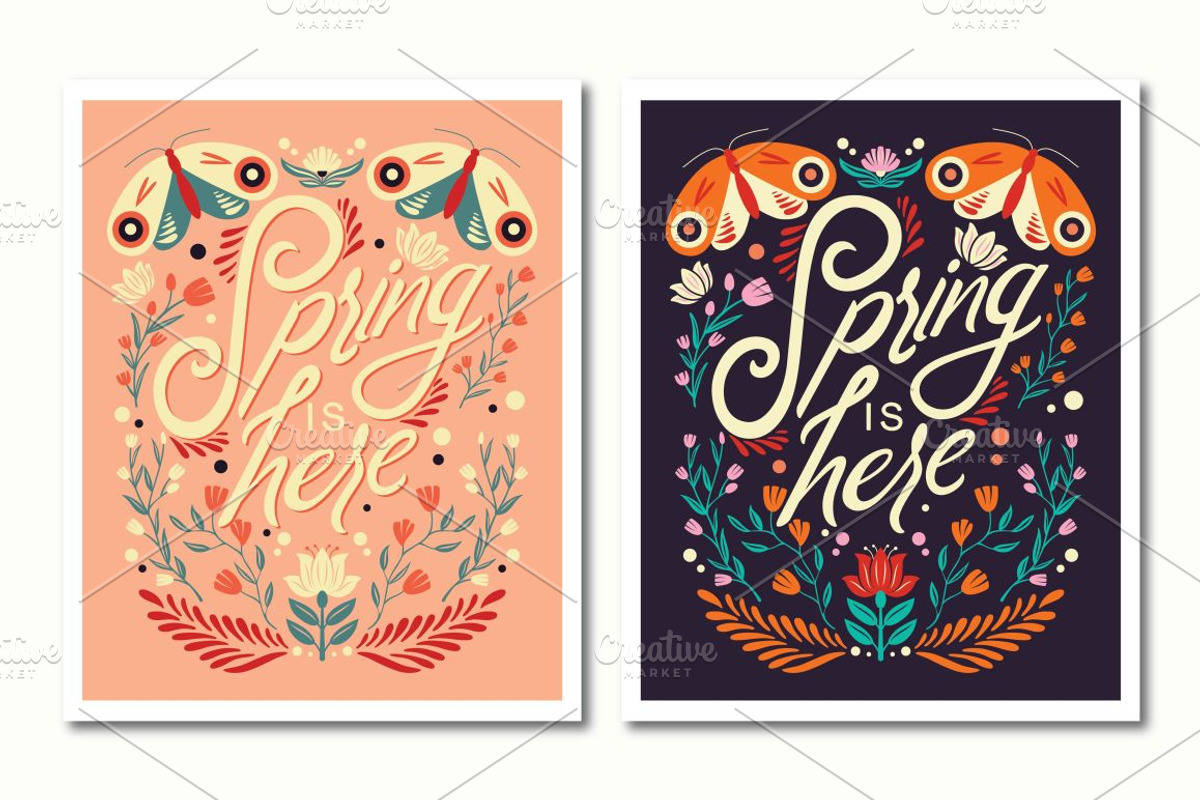 Spring is Here poster design, an Animal Illustration by Blue Lela Design (Photo 1 of 3)