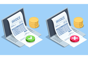 Isometric Isometric E-invoice and, a Finance Illustration by Golden Sikorka